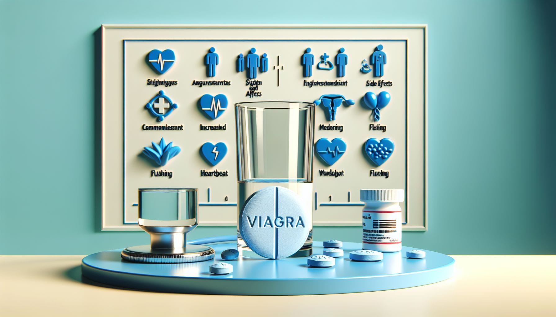 A blue Viagra pill on a neutral background representing its medical use